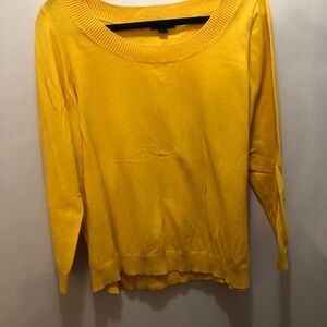 Lands' End Yellow Crew Neck Sweater